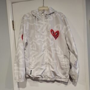 Members Only Keith Hariny White Jacket with Black Tag Size XL